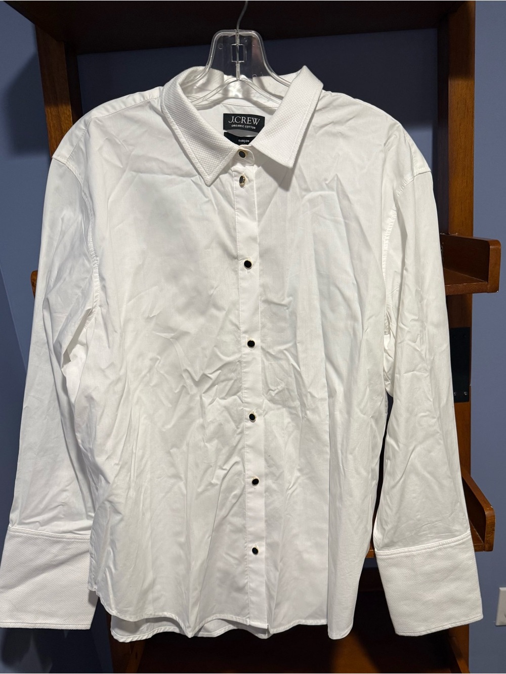 J. Crew White Button-Down Women's Shirt